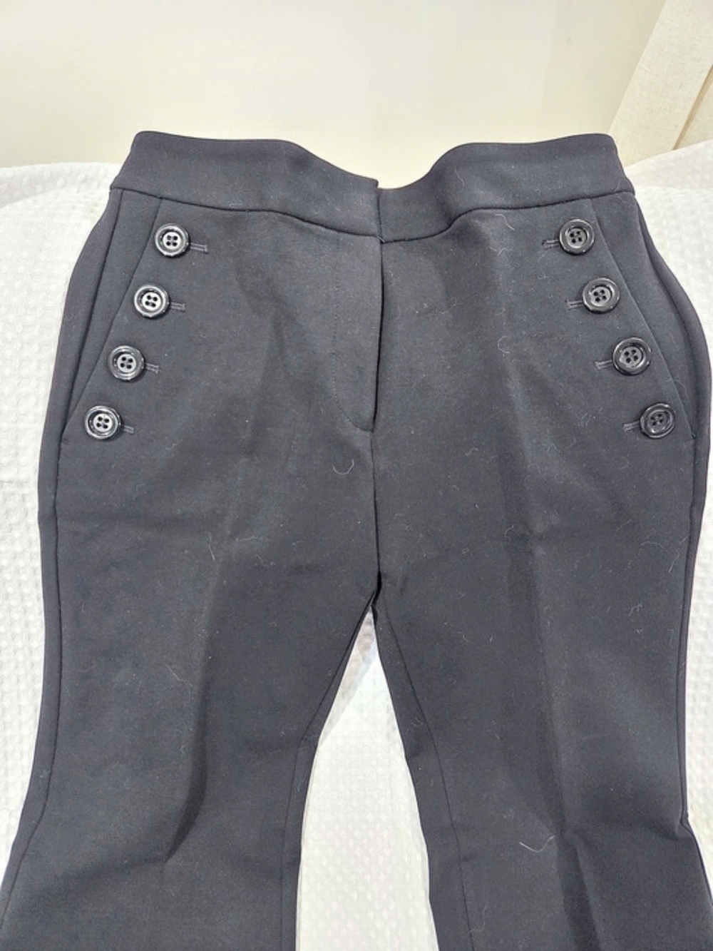 Ann Taylor Black Flare Pants Size 2 - Picture 2 of 7